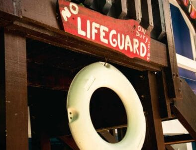 Photo of No Lifeguard sign at Soulara Hotel